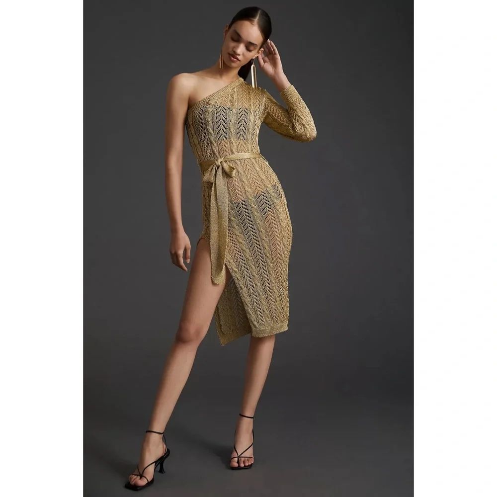 Anthropologie One-Shoulder Knit Cover-Up